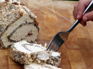 Lemon almond and poppy seed roulade recipe